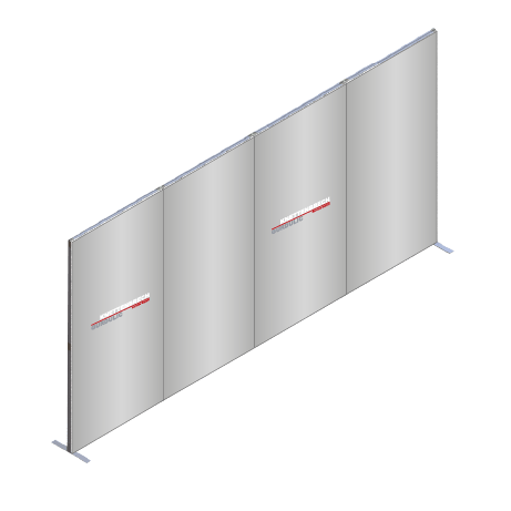 FASTFRAME™ gerade Wand | 4 Module | mit Druck