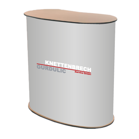 Messetheke Basic | B 91 cm x H 92,6 cm x T 47 cm | bedruckt