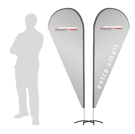 Beachflag Drop | Extra Small (189 cm) | beidseitig bedruckt