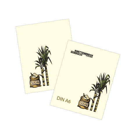 Flyer aus Zuckerrohr | DIN A6 | beidseitig bedruckt