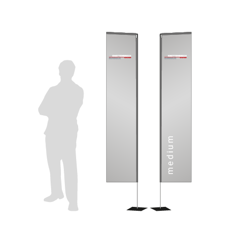 Beachflag Rechteck | Medium (300 cm) | beidseitig bedruckt