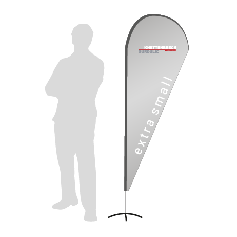 Beachflag Drop | Extra Small (189 cm) | einseitig bedruckt