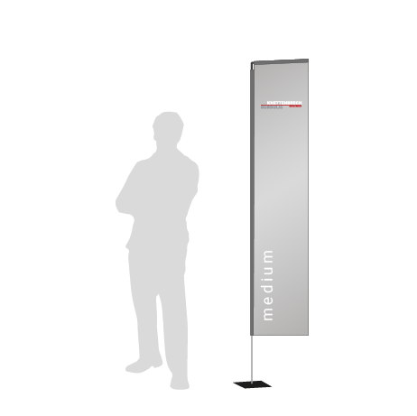 Beachflag Rechteck | Medium (300 cm) | einseitig bedruckt