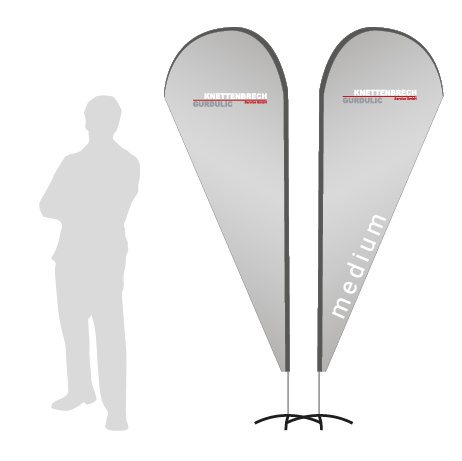 Beachflag Drop | Medium (280 cm) | beidseitig bedruckt