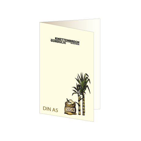 Falzflyer 4-Seiter aus Zuckerrohr | DIN A5 | beidseitig bedruckt