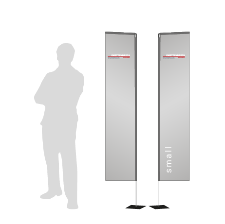 Beachflag Rechteck | Small (200 cm) | beidseitig bedruckt