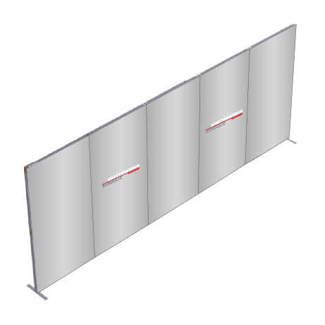 FASTFRAME™ gerade Wand | 5 Module | mit Druck