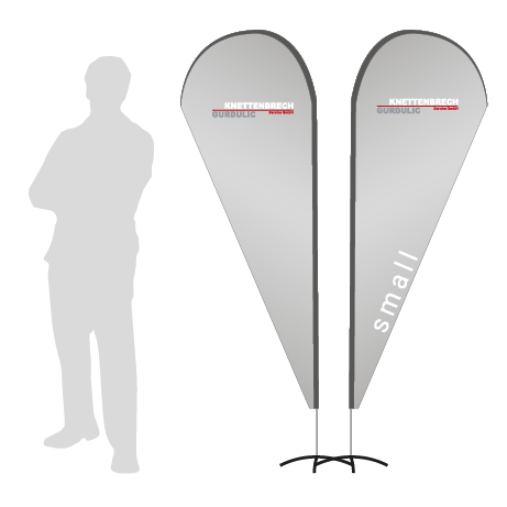 Beachflag Drop | Small (210 cm) | beidseitig bedruckt